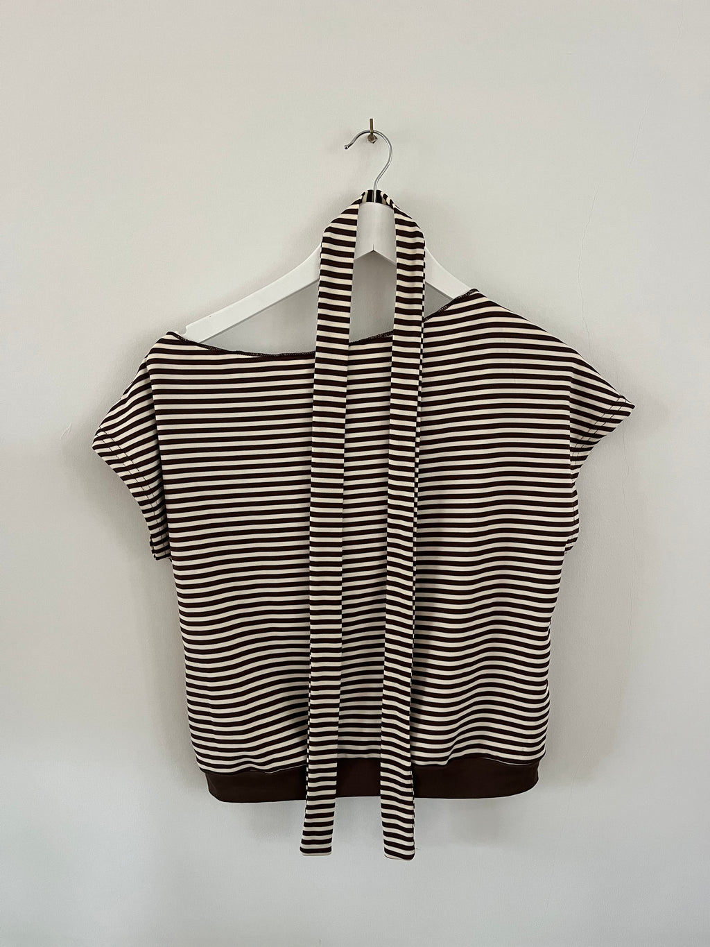 STRIPED TOP WITH MINI SCARF