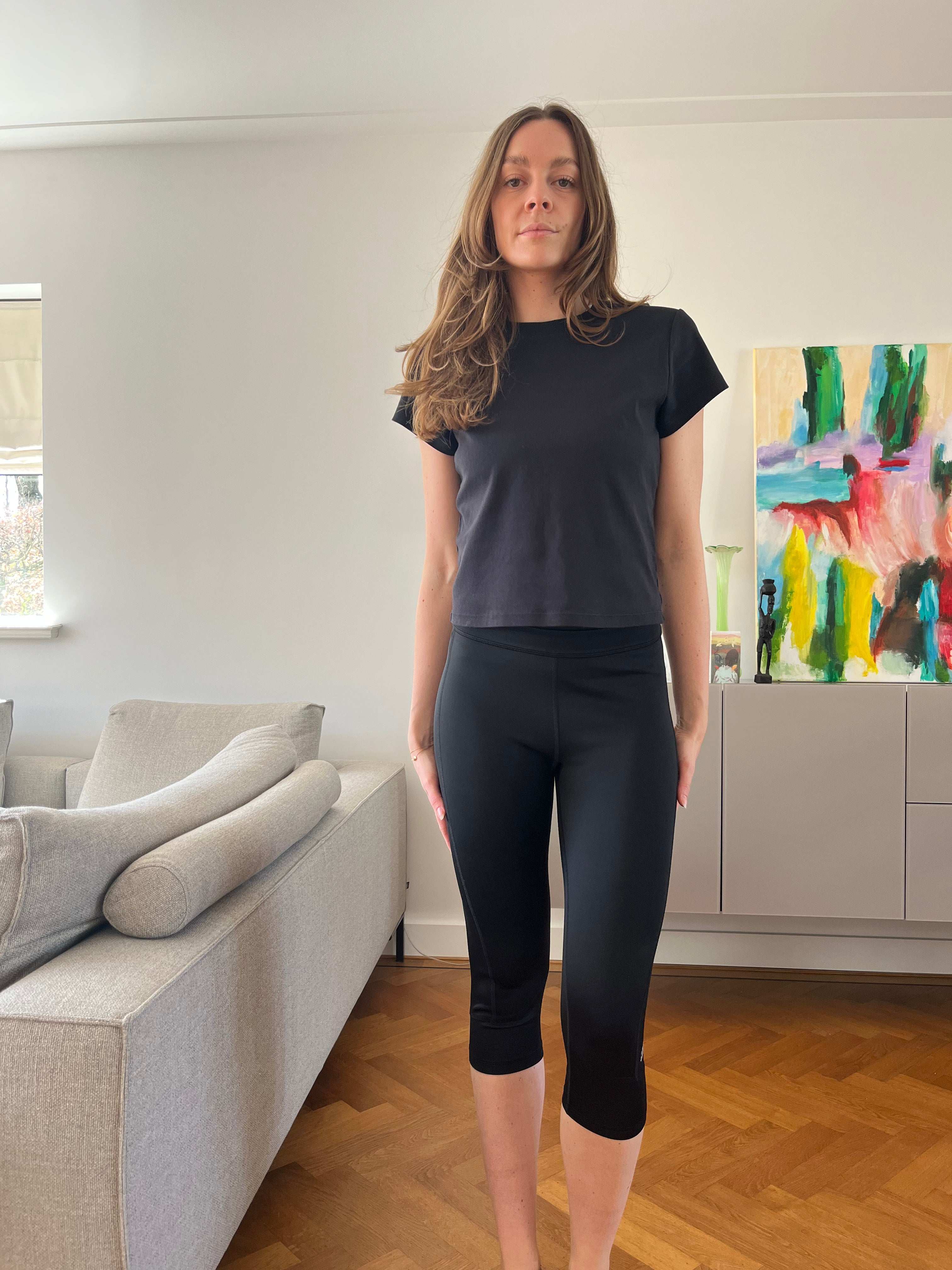 BLACK ADIDAS CAPRI LEGGING