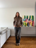 BROWN LEATHER JACKET