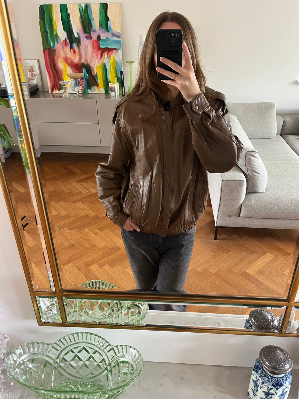 BROWN LEATHER JACKET