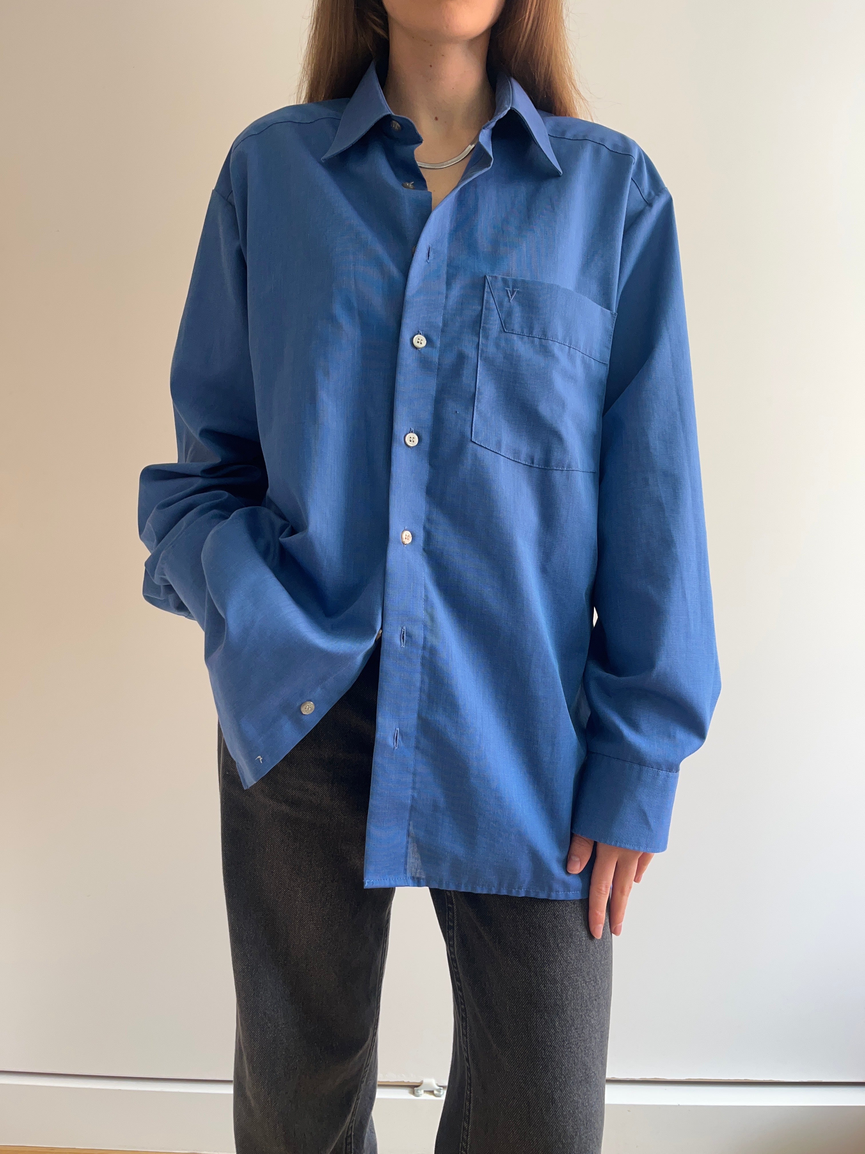 BLUE OVERSIZED SHIRT